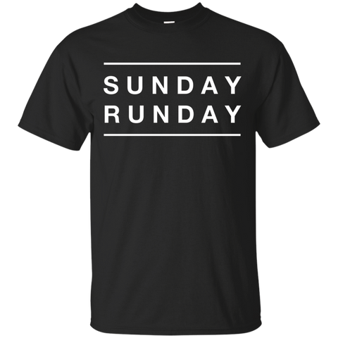 Sunday Runday Gym Workout Run T-Shirt_Black