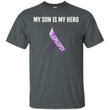 My Son Is My Hero Epilepsy Awareness Month T Shirt_black=