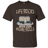 Life Rocks When Your Home Rolls T-shirt Camper Rv Trailer