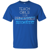 Teach Girls to Be Scientists Girl Empowerment Shirt_Black