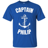 Captain Philip T-shirt Personalized Boat Captain Shirt_black=