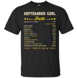 September Girl Facts Zodiac Virgo Pride Funny T-Shirts_Black