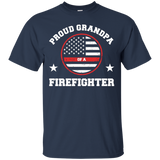 Mens Proud Grandpa Of A Firefighter T-shirt_black=