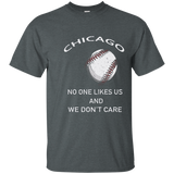 Distressed Chicago Chi No One Likes Us Tee Baseball T Shirt_navy