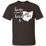 Ohio Home T-Shirt - Home is Where the Heart Is!_Black