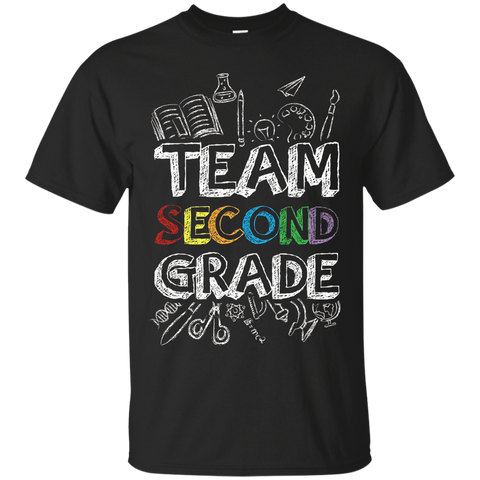 Team Second Grade T Shirt - Student Teacher Back To School_Black