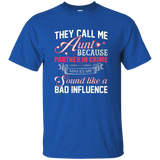 They Call Me Aunt Cute Funny Family Gift T-Shirt Auntie tee_Black