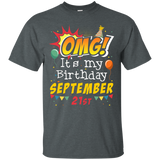 OMG It's My Birthday September 21st T-shirt Virgo Pride_Black