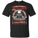 I'm A Welder T-shirt Skull Old Style