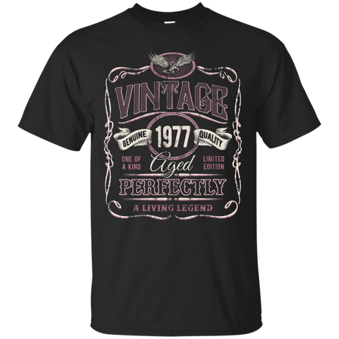 Vintage Premium Made In 1977 Women's T-Shirt 40th Birthday_Black