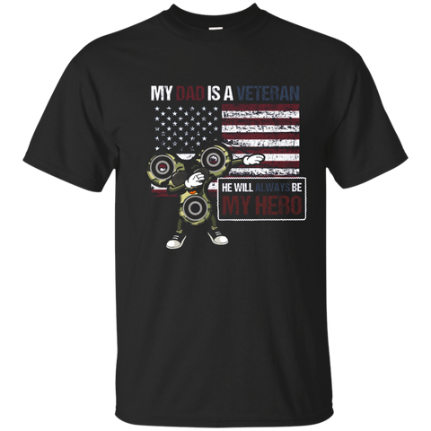 Dab Fidget Spinner Camo Veteran Dad Shirt For Son & Daughter_navy