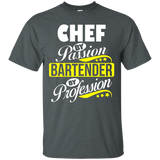 Chef By Passion Bartender By Profession T Shirt_black