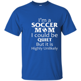 Women's I'm a Soccer Mom i could be quiet woman tshirt_Navy