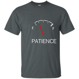 Patience Running Low - Funny Parody Fuel Gauge T-Shirt_Navy
