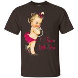 Cute Team Little Diva Baby Shower T-shirt_black