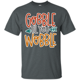 Gobble Till You Wobble Thanksgiving T Shirt_black