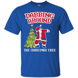 Cute Dabbing Around The Christmas Tree T Shirt Santa Swag_black