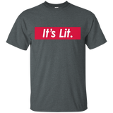 It's Lit Red Box Slogan T-shirt