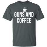 Guns And Coffee Funny T-shirt Cute Gun Rights Tee_black