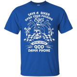 Save A Biker And Get Off Your Phone Rider Tshirt Premium T-S_Black