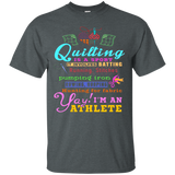 Quilting is a Sport I'm an Athlete T-shirt_Black