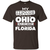 My Zip Code May Say Ohio But My Heart Is In Florida T-Shirt_Black