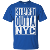 Straight Outta NYC New York City Travel & Gift Idea T-Shirt_Black