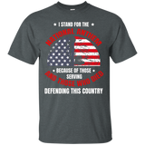 I Stand For The National Anthem - Veteran Pride T-shirt_black