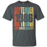 Retro Sept 1986 T-shirt 31 Yrs Old Bday 31th Birthday Tee_black=