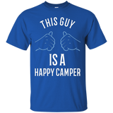 Blue Guy Happy Camper Camping Dad T-shirt_black=