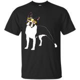 Patriotic Boston Terrier American Flag 4th of July Shirt_Black