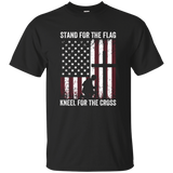 Stand For The Flag, Kneel For The Cross T-shirt_black=