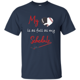 Heart Is Full As My Schedule Football Baseball Hockey Tshirt_black=