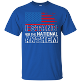 I Stand For The National Anthem Usa Flag Veteran T-shirt_black