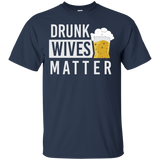 Drunk Wives Matter T-shirt With Beer Glass Graphic_black=