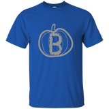 Letter B Pumpkin Name Initials Monogram T-shirt_black=