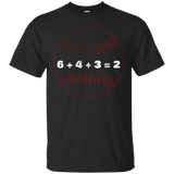 6+4+3=2 Double Play Baseball Player Distressed Tshirt Coach_black=