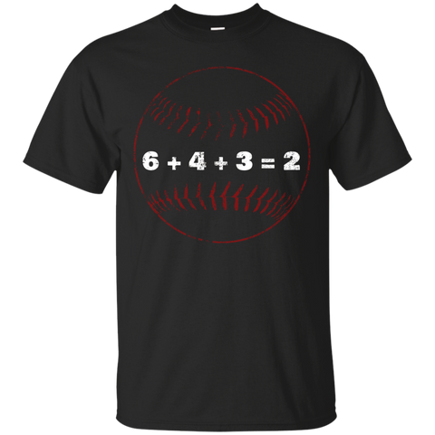 6+4+3=2 Double Play Baseball Player Distressed Tshirt Coach_black=