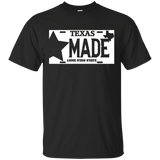 Texas Made Lone Star License Plate T-Shirt_Black