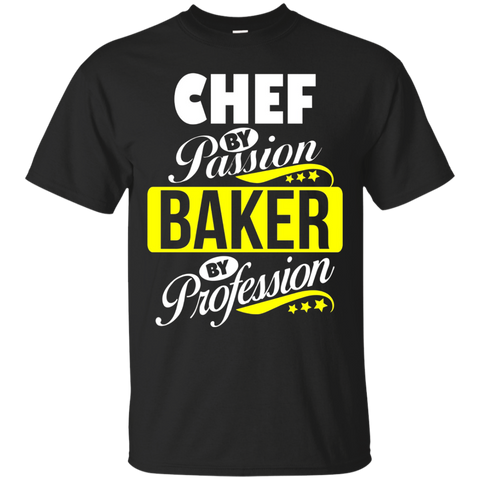 Chef By Passion Baker By Profession T Shirt_black