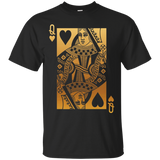 Queen Of Hearts T-shirt (gold Design)_black=