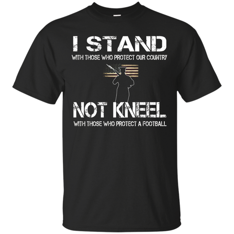 I Stand For The American Flag Shirt Not Kneel For Football_black=