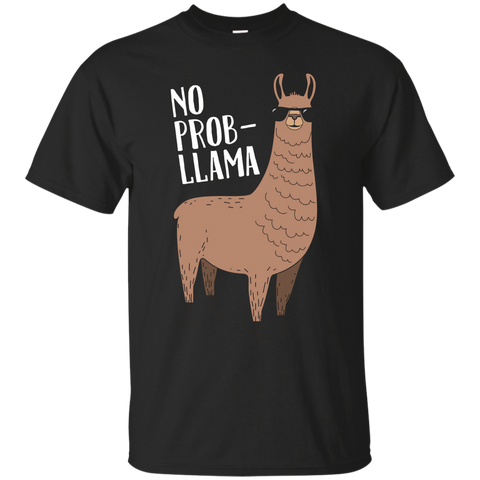 No Problem No Prob Llama Funny Llama Graphic T-Shirt_Black