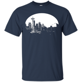 Seattle Skyline T-Shirt - Best Seattle T - Rainier & Needle_Black