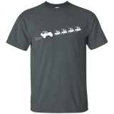 Santa Sleigh Funny Jeep Driver Christmas T-Shirt_Black