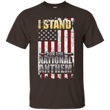 I Stand For The National Anthem T-shirt Usa Flag Distressed_black