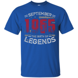 September 1965 The Birth of legends , 52 Years Old T-shirt_Black