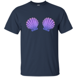 Mermaid Sea Shell Bra Cute Swimsuit Top T-Shirt NEW!_Navy
