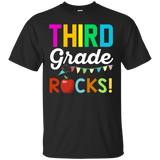 Third Grade Rocks T-Shirt Funny Student and Teacher Team_Black