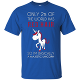 Only 2% of the world has red hair T shirt_Black